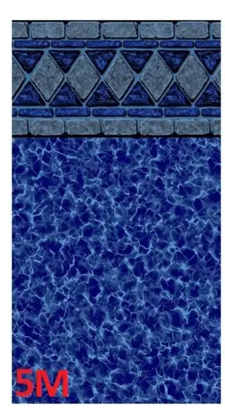 5M deep blue stone border vinyl liner