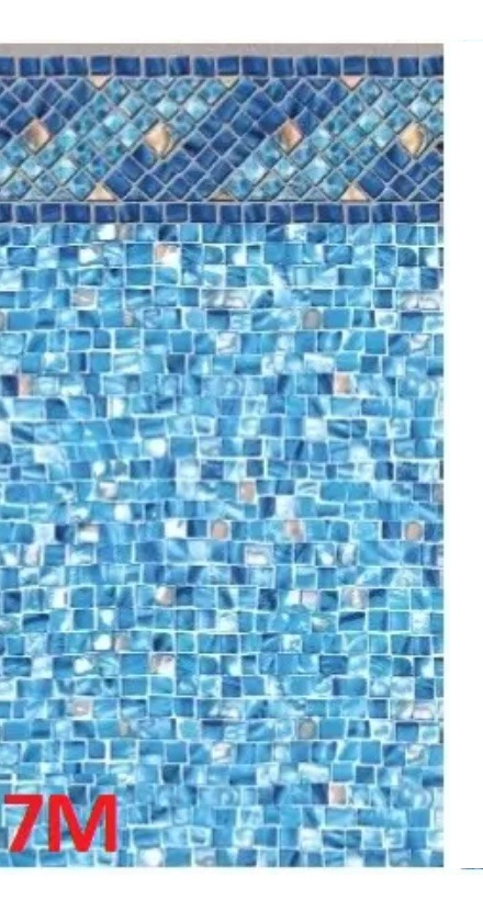 7M bright mosaic tile vinyl liner